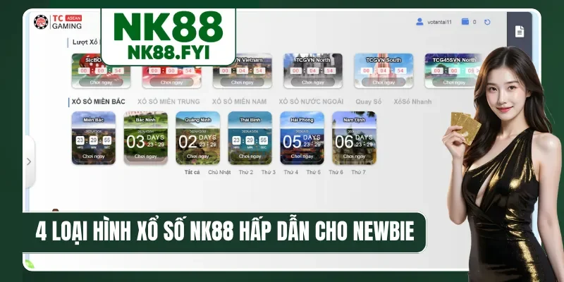 4 loại hình xổ số NK88 hấp dẫn cho newbie
