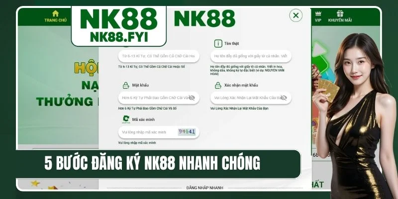 5 bước đăng ký NK88 nhanh chóng